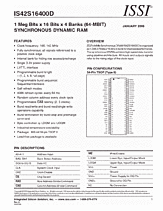 DataSheet IS42S16400D pdf